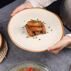 潮州シンプルなセラミックプレート皿プレート家庭用食器結婚式のお土産高価値食器セットギフト卸売