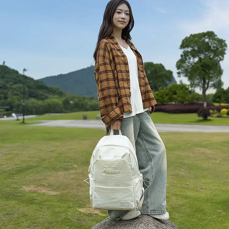 日系女ins大容量简约百搭高颜值书包小学生初高中大学生双肩背包