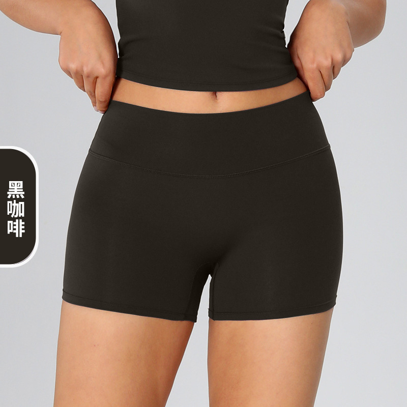 Europa y los Estados Unidos abrasivo transfronterizos pantalones cortos de yoga ajustados de cintura alta para mujeres pantalones de gimnasio abdominales para elevar las caderas para correr pantalones cortos deportivos 8519