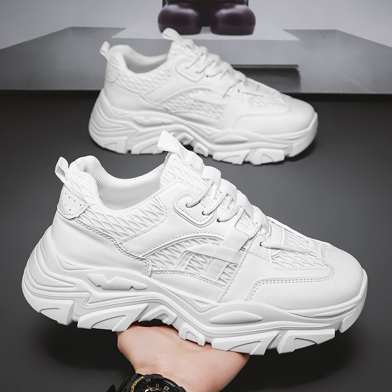 Zapatos de hombre para otoño, malla transpirable, marca de moda, zapatos deportivos casuales versátiles, zapatos de hombre con suela gruesa que aumentan la altura, zapatos de moda para hombre.