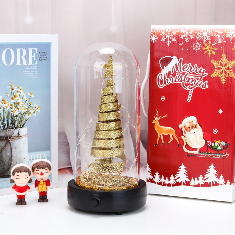 圣诞款玻璃罩  丝带金树款1.jpg