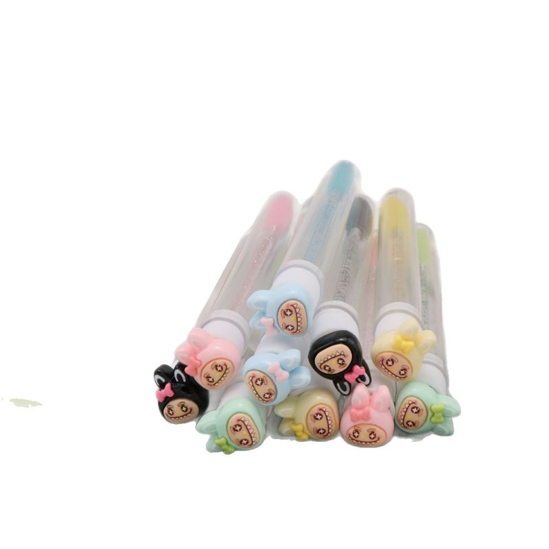 新製品の布の試験管のまつ毛ブラシは繰り返し透明管の使い捨ての美しいまつ毛のブラシの漫画のまつ毛のブラシを使います。|undefined