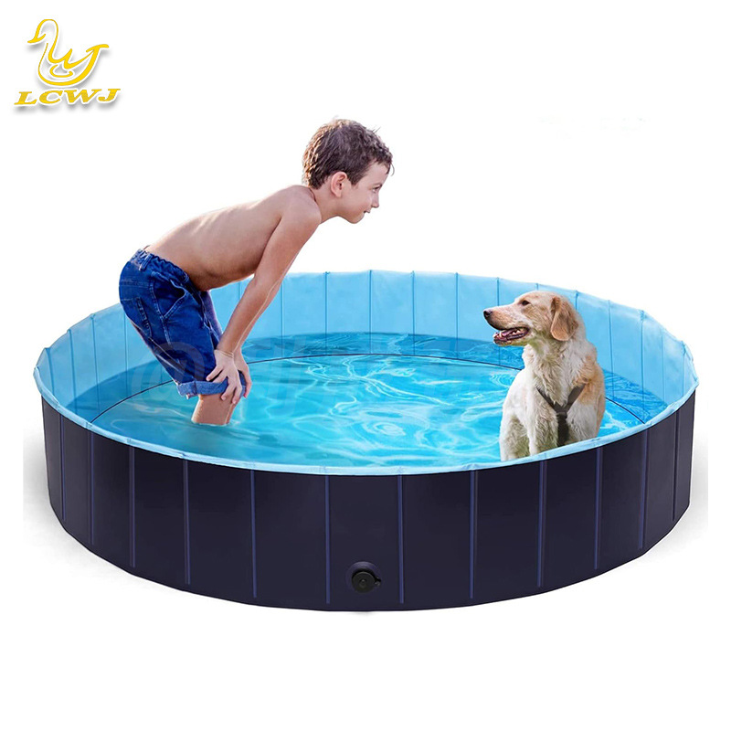 Big dark blue handheld tub PVC