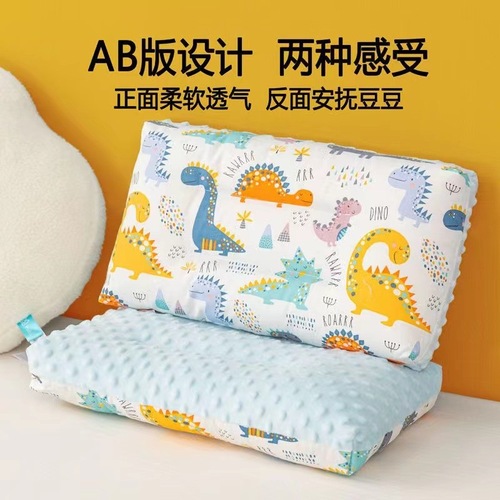 New style pure cotton beanie pillow for children kindergarten nap pillow removable machine washable pure cotton cartoon baby pillow core wholesale