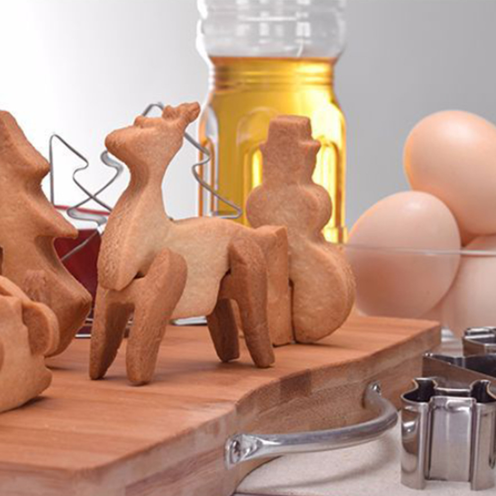 跨境圣诞饼干模翻糖切模饼干模具8件套烘培模具diy烘培工具套装