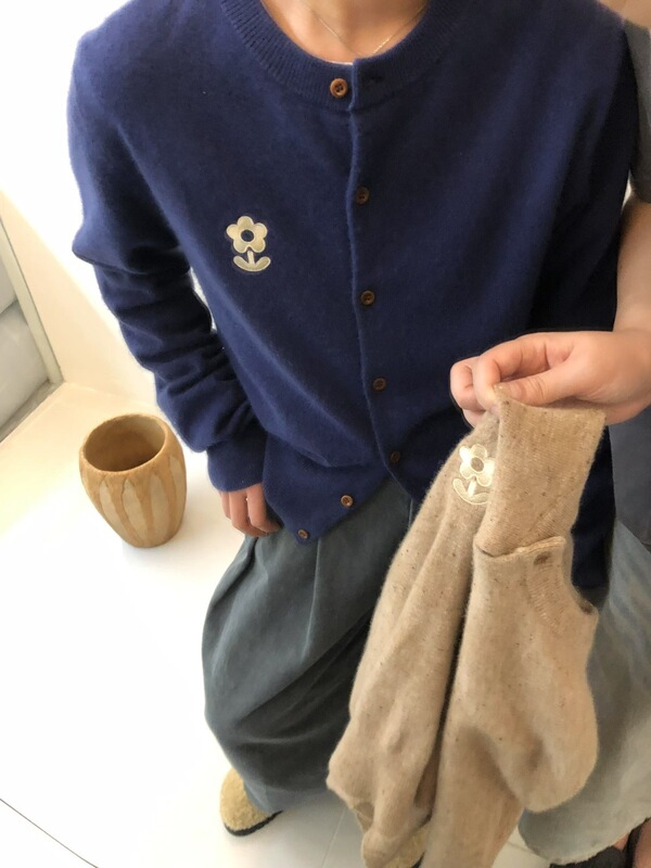 档口正版仿羊绒高品质花朵刺绣针织开衫女2025秋季新款外套针织女|undefined