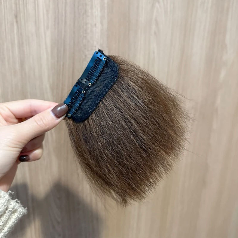アクリル女性の髪飾りマットの高さのトップの増発量は、目に見えない髪の糸がふわふわしているトウモロコシのひげマットの髪器である|undefined
