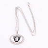 NFL32 team rugby team necklace elliptical drill drill American football team necklace Bardemo crow necklace