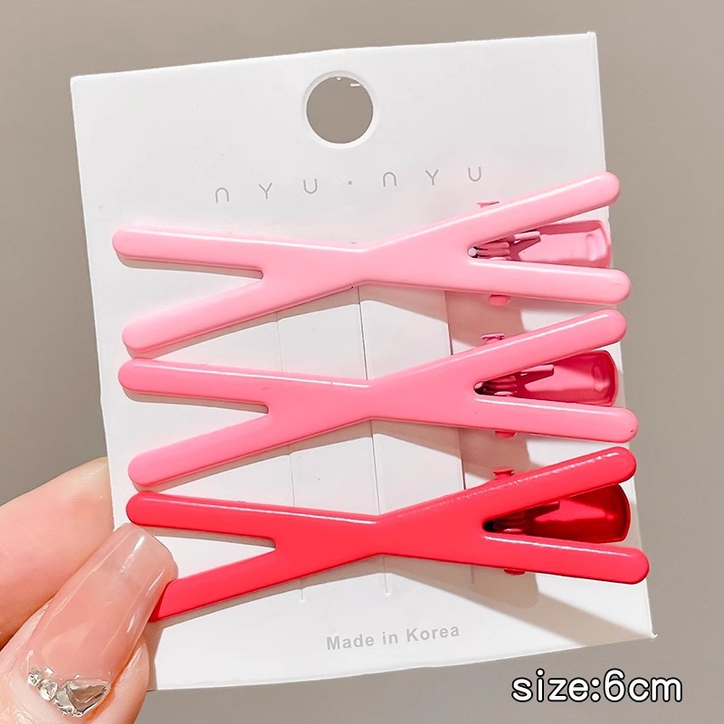 Rosa horquilla femenina 2024 Nueva horquilla BB clip frente flequillos laterales horquilla rota lindo clip de dopamina otoño