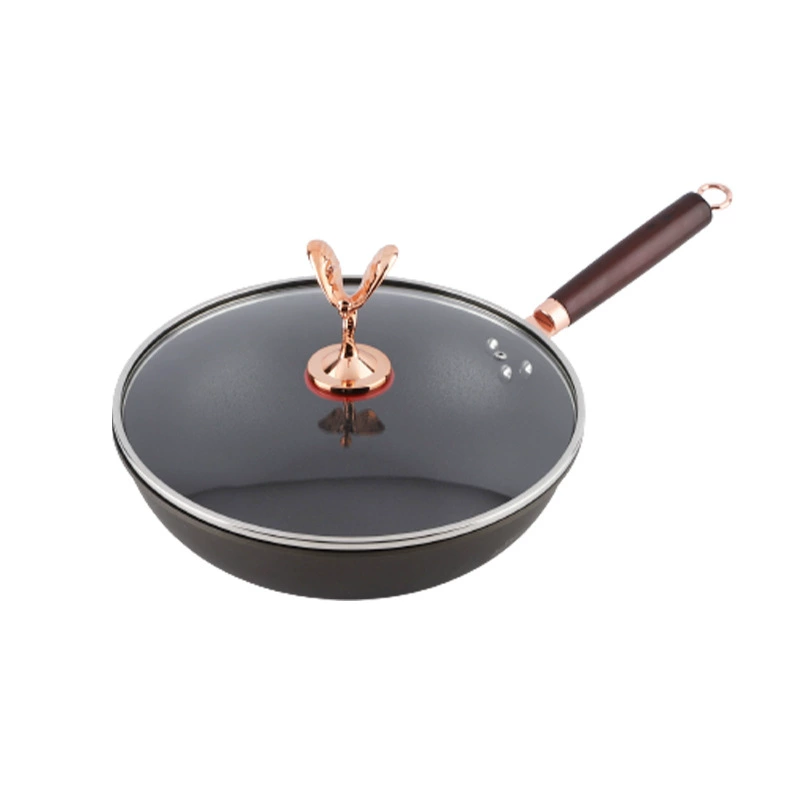 Без покрытия тонкое железо без никеля goddess pot плоское дно азот азот моляр 32см 32см китайский взрыв железная кастрюля сковорода
