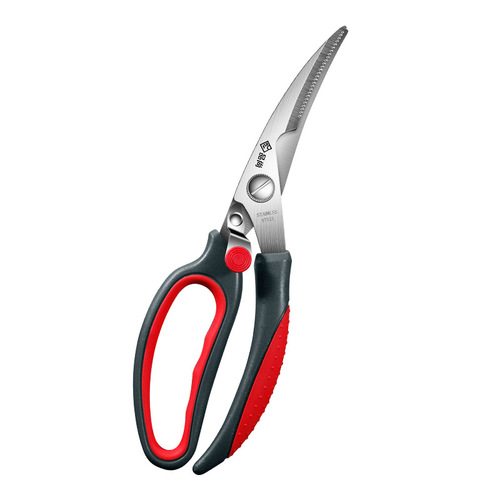 Cross-border stainless steel powerful chicken bone scissors multifunctional household kitchen scissors thickened portable outdoor fishing scissors