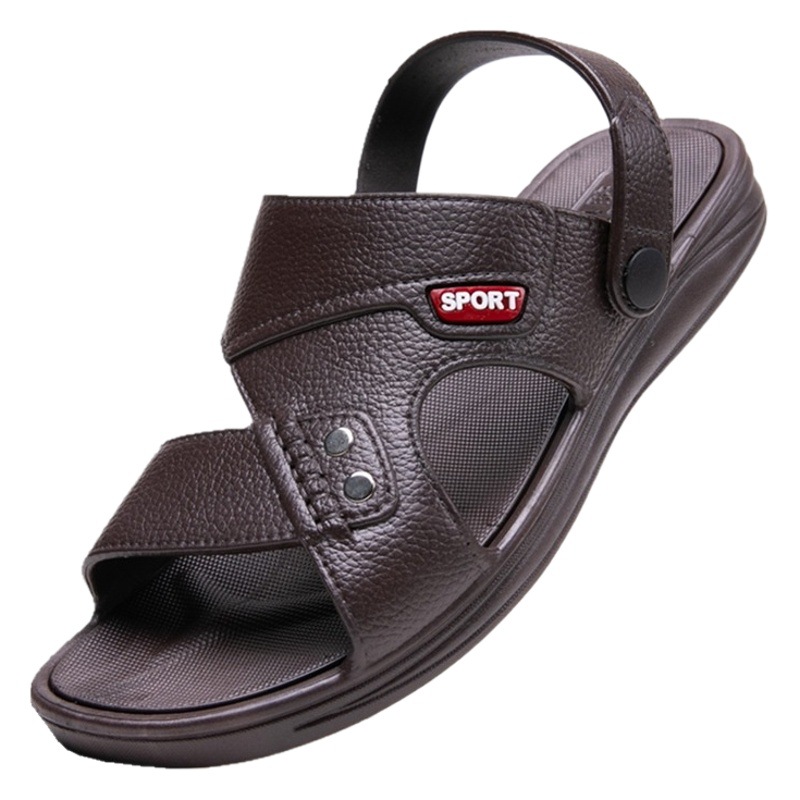 Entrega de una pieza envío gratuito Vietnam goma hombres sandalias zapatillas de dos vías verano hombres plataforma de conducción antideslizante zapatos de playa