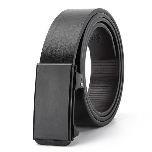 Dulilu inner wear toothless automatic buckle belt men's genuine leather belt cowhide Korean style casual men's belt
