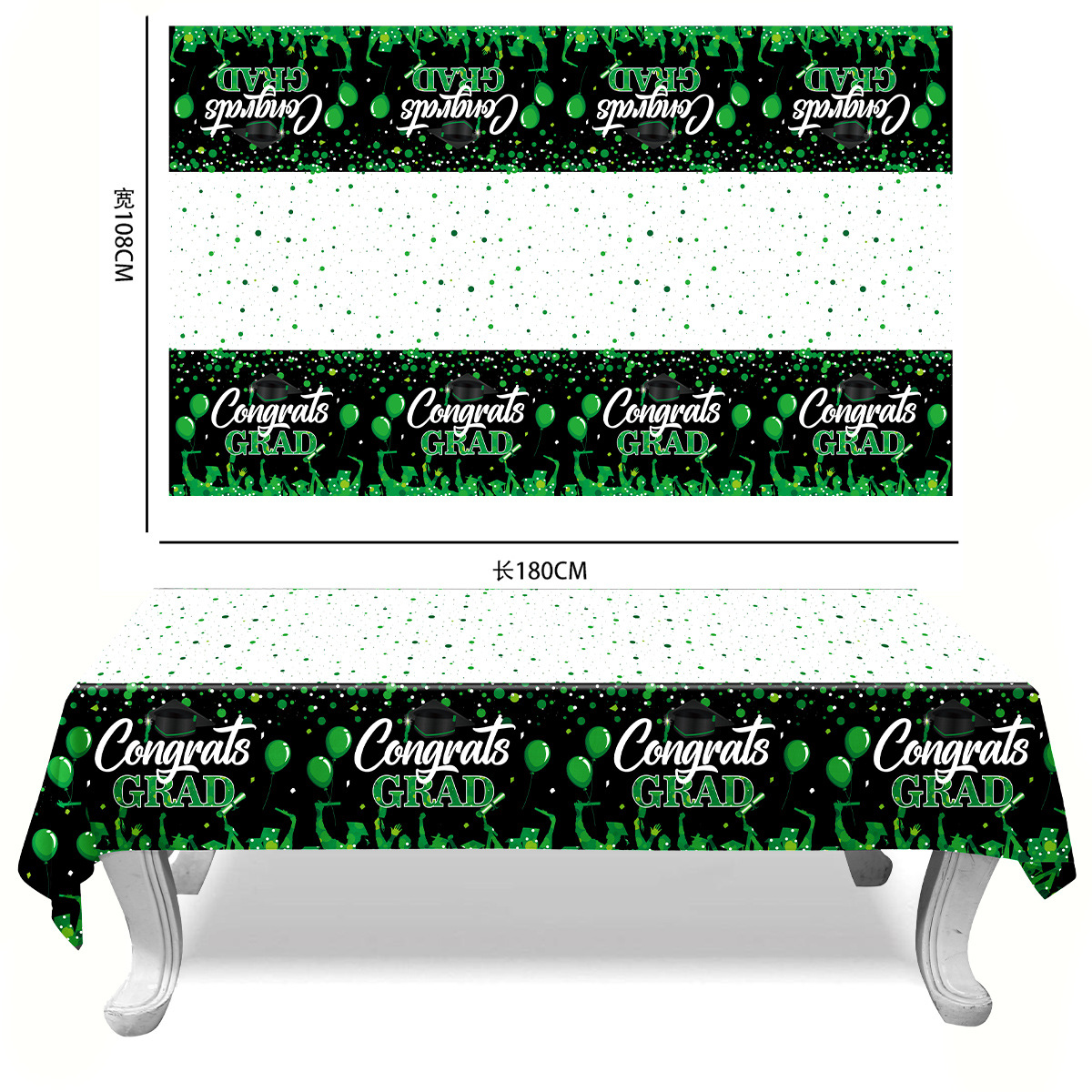 Mantel desechable de pvc original Mantel impermeable de flores completas Mantel de suministros para fiestas Mantel de plástico GRAD de temporada de graduación