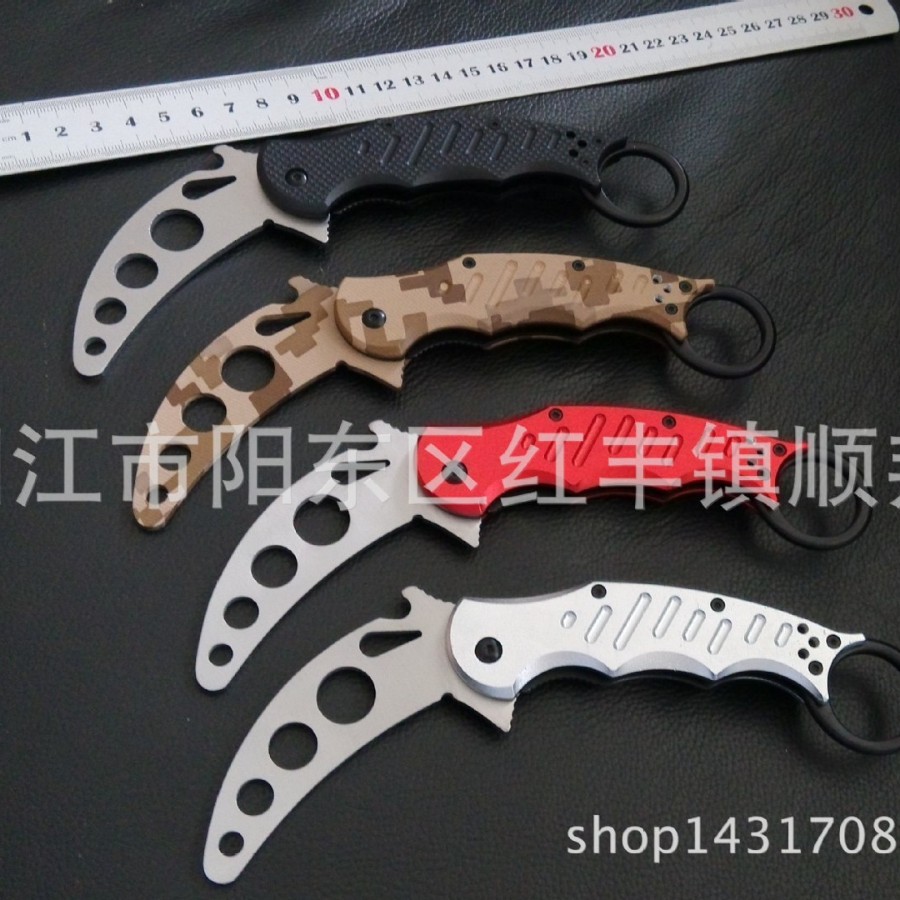 狐狸爪 折叠爪刀 G10柄爪子刀 户外野营刀具 练习礼品刀具