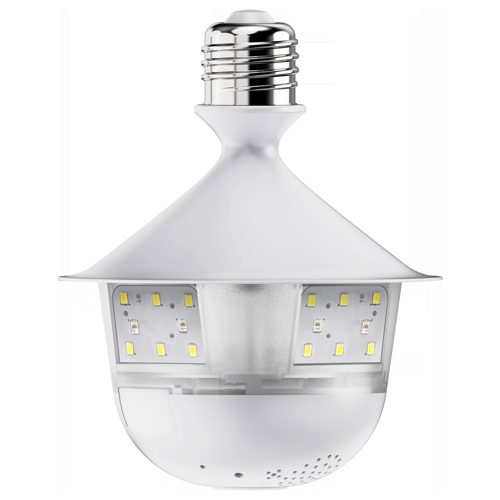 V380 cámara de lámpara doméstica E27 iluminación inalámbrica WiFi panorama ojo de pez monitor 360 grados