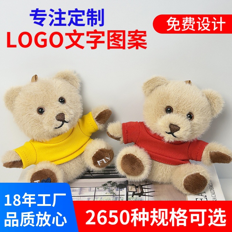 Teddy Bear Keychain Mochila Teddy Bear Doll Impresión nombre regalo de graduación logotipo de colgante imprimible