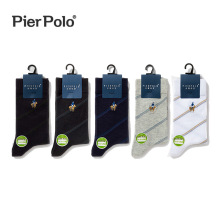 Pier Polo男士防臭袜子精梳棉高筒商务袜抗菌抗起球皮鞋袜子批发