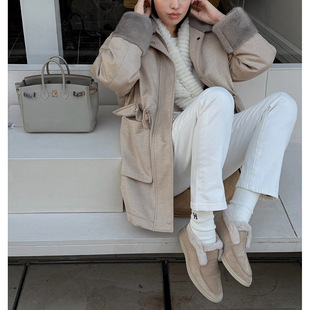 Quality loafers, insulated low boots flat, easy to put on