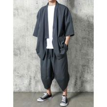 H 13343 Linen chinese style robe ��������߷�����ۿ羳
