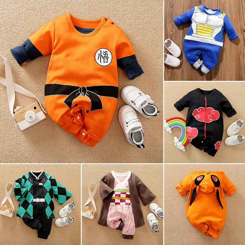 婴儿连体衣服春夏宝宝连体衣anime新生儿爬服a类哈衣动漫卡通跨境