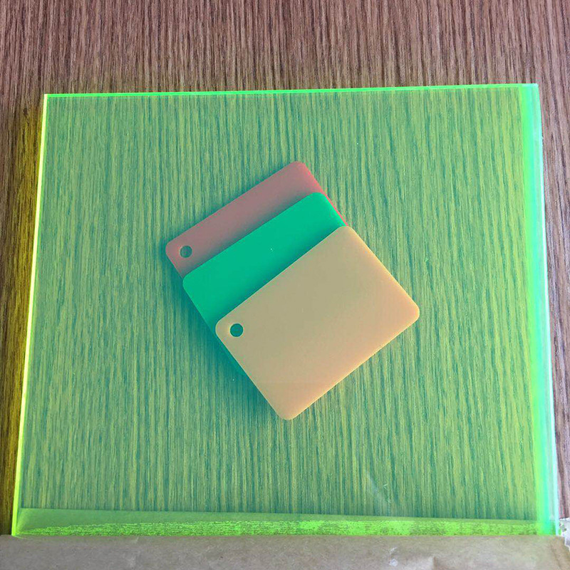 彩色透明有机玻璃亚格力板切割镜面荧光绿色亚克力板材