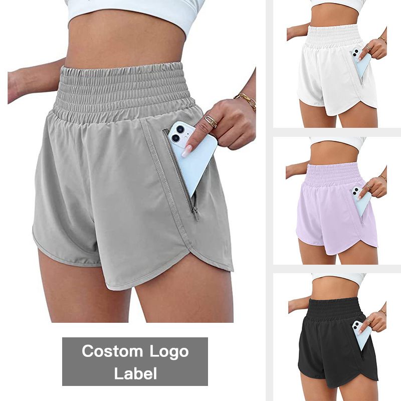 2023 Amazon Explosions Women's Sports Shorts High Waist Running Yoga Anti-walking Elastic Slim Tight Pants