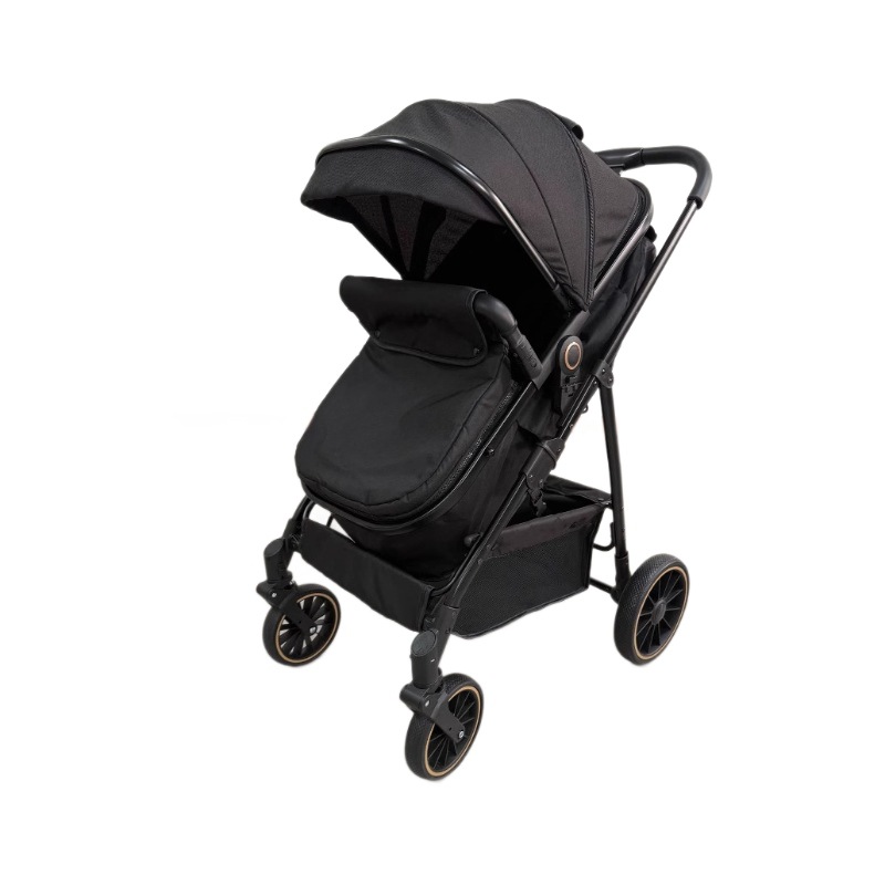 Cochecito infantil de alta visibilidad con cesta, estilo bicicleta, desmontable, se puede usar en el coche, ligero, plegable, adecuado para niños de un año.