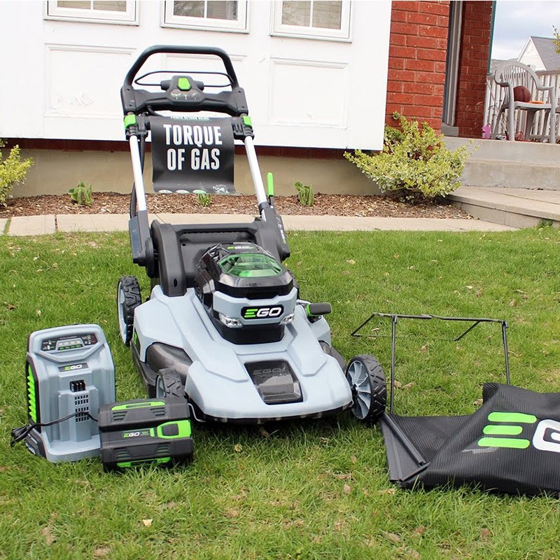 EGO56V máquina de césped eléctrica de litio LM2101 cortadora de césped empujada mano cortadora de césped doméstica jardín cortadora de césped eléctrica