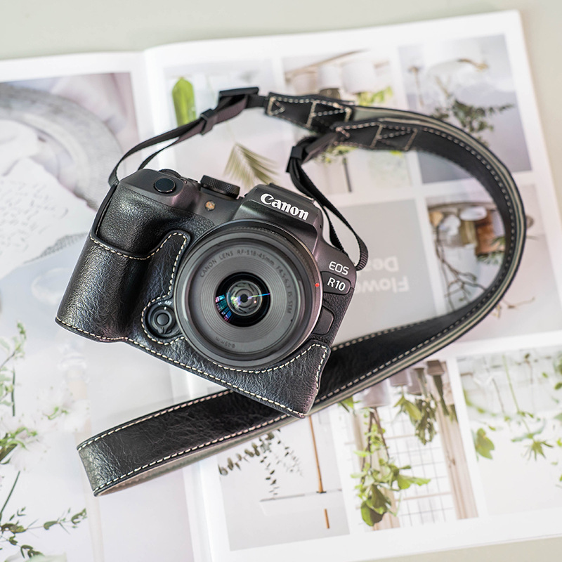 CANON R10 보호 케이스 R100R7 미러리스 카메라 가방 R50 가죽 케이스 R8RP 보호 쉘 R52R6 2 세대 액세서리