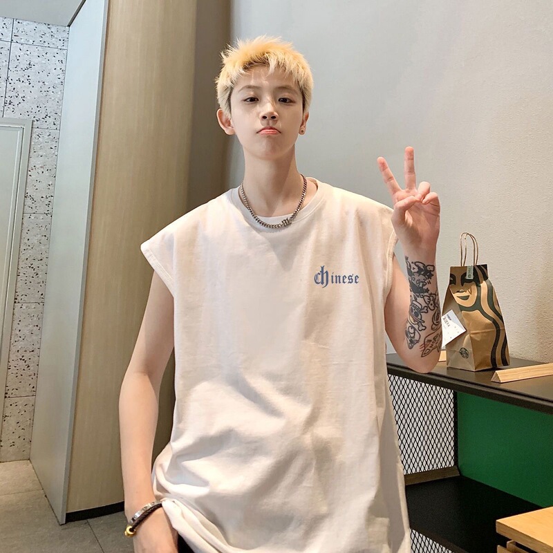 Summer Trendy Sleeveless Vest for Men, Loose Trendy Versatile T-Shirt 2025 New Casual Tank Top for Men