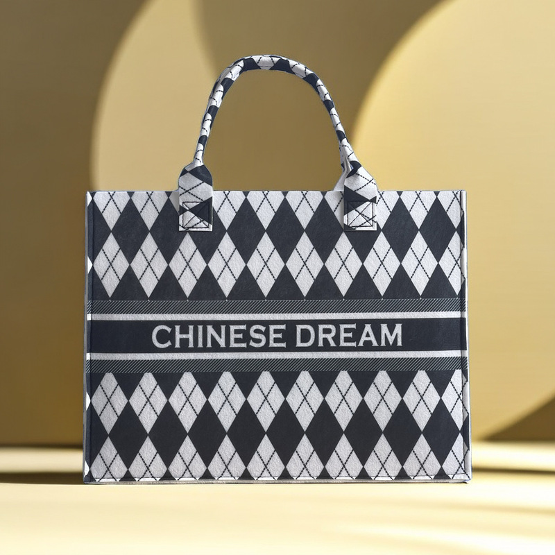 Handbag Storage Bag, Thickened Fashionable Felt Tote Bag, Large Capacity Shopping Bag, Customizable Large Handmade Bag