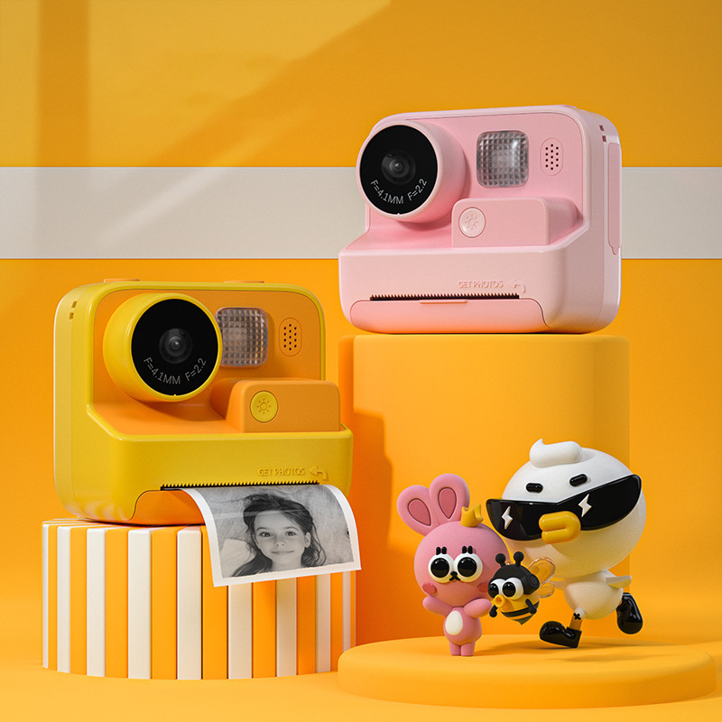 儿童打印相机玩具热敏拍立得套装新款跨境科物酷双镜头高清照相机