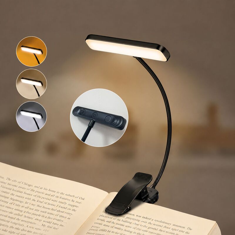 19 LED Eye Protection Reading Light, Book Clip Light, USB Rechargeable Reading Clip Light, Cross-Border Eye Protection Portable Manufacturer