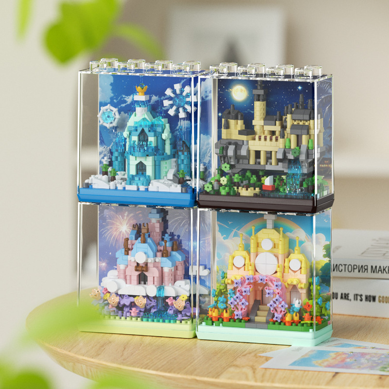 [Wholesale generation] Magic Castle Building Series Puzzle Assembled Building Blocks Compatible with Lego Ornaments Cross-border Gifts