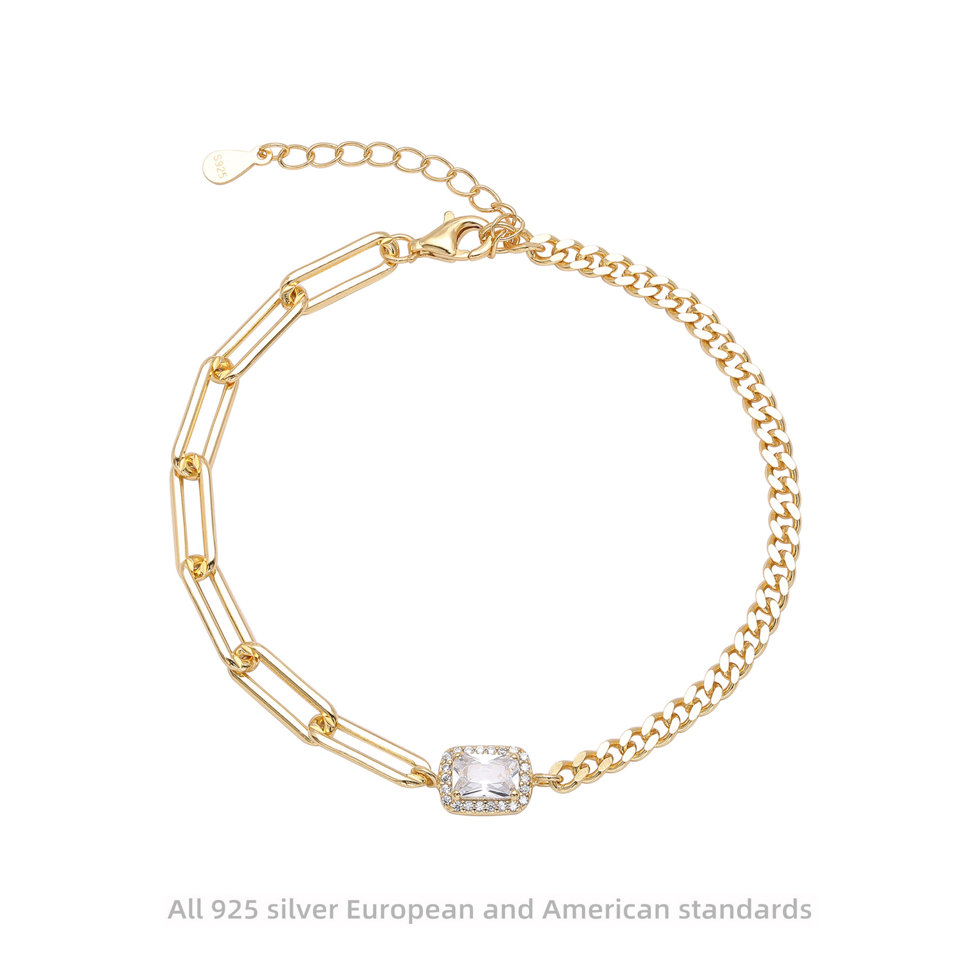 elegant fashionable small design square universal bracelet
