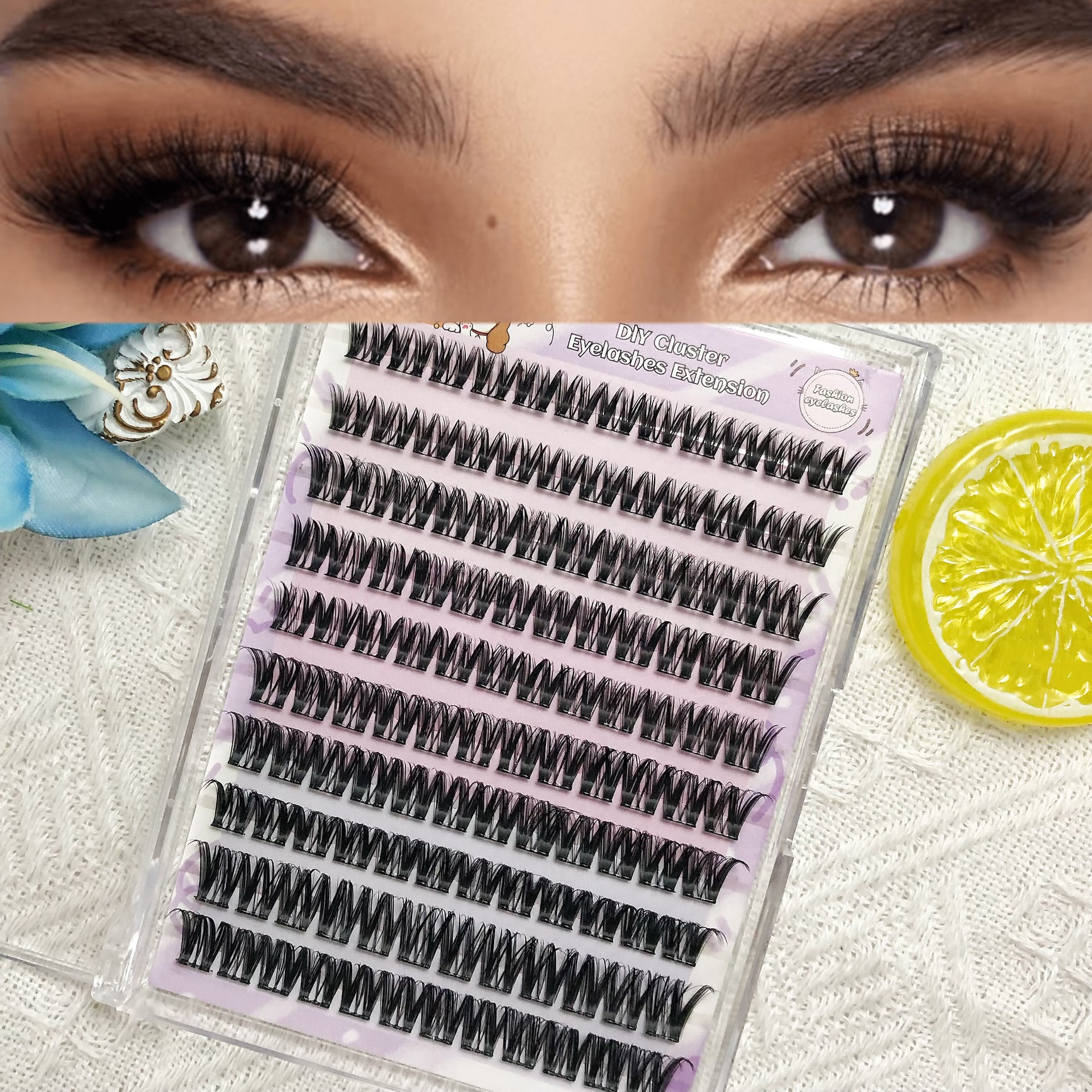 Nuevo conjunto de injerto de 10 filas MJ84 Amazon DIY en Europa y los Estados Unidos, pestañas falsas transfronterizas densas