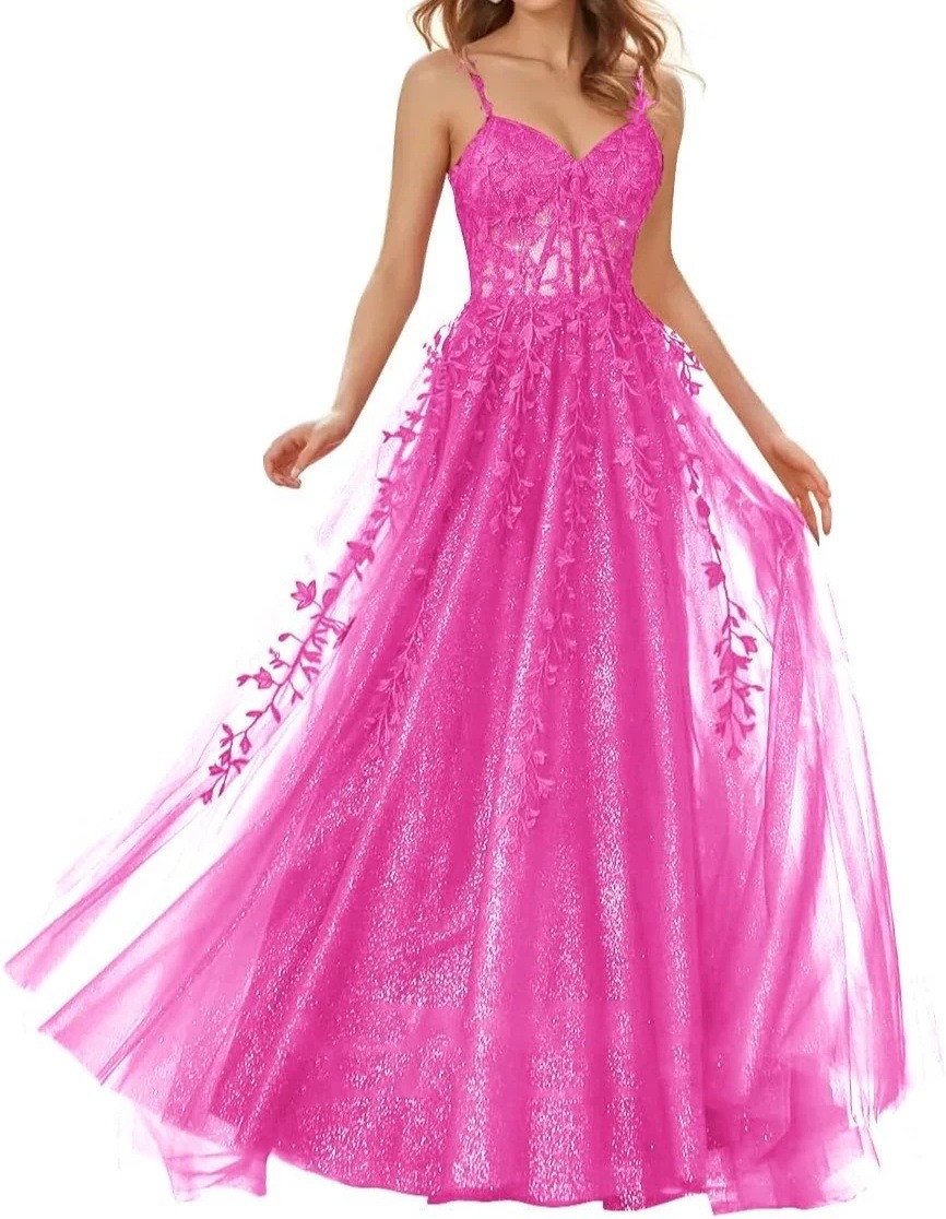 2026 nuevo vestido de tulle brillante transfronterizo vestido largo vestido de cuello en V vestido sexy