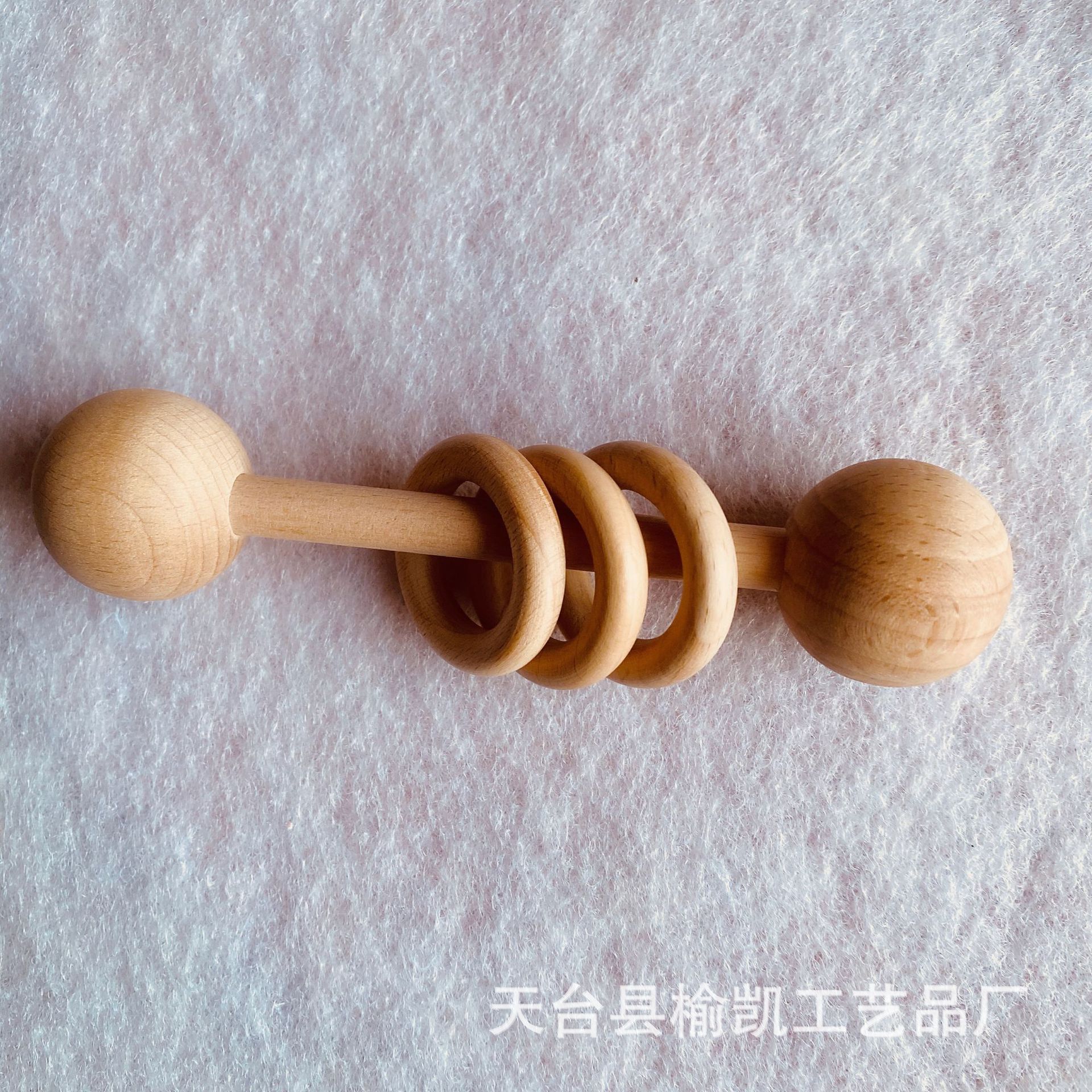 DIY Beech bebé oso sonajero, bebé teether juguete bebé teether palo teether