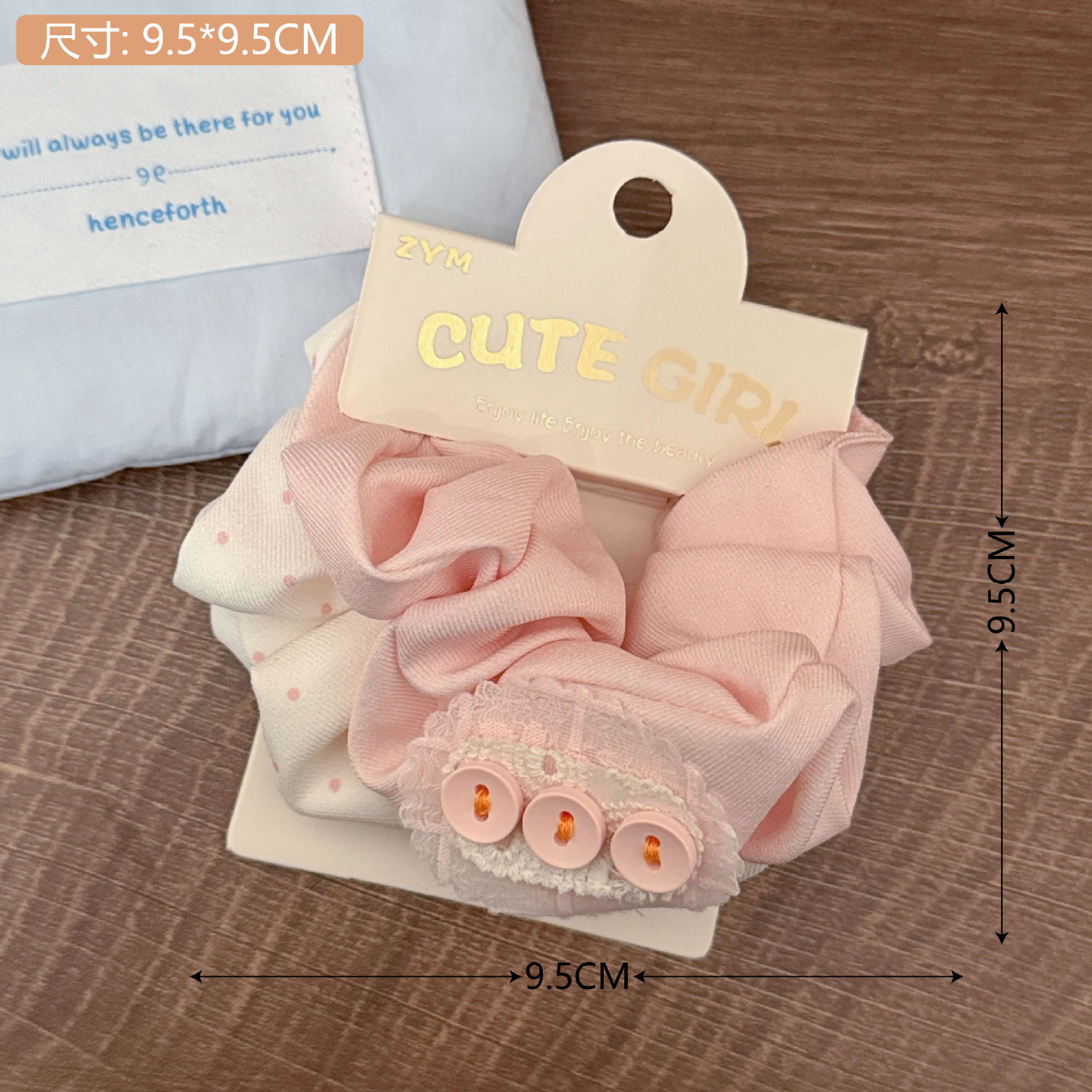 Verano refrescante bowknot encaje intestino grueso anillo para el cabello niña estilo pastoral sentido de alta calidad bola grande cuerda para el cabello