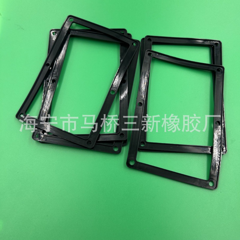 厂家供应硅胶密封圈玻璃杯防水黑色长方形碗盖 橡胶平垫 方形硅胶