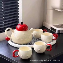 高颜値陶磁水具セット茶器シンプルなアイデア家庭用リビングルームの接客カップやかんティーポット