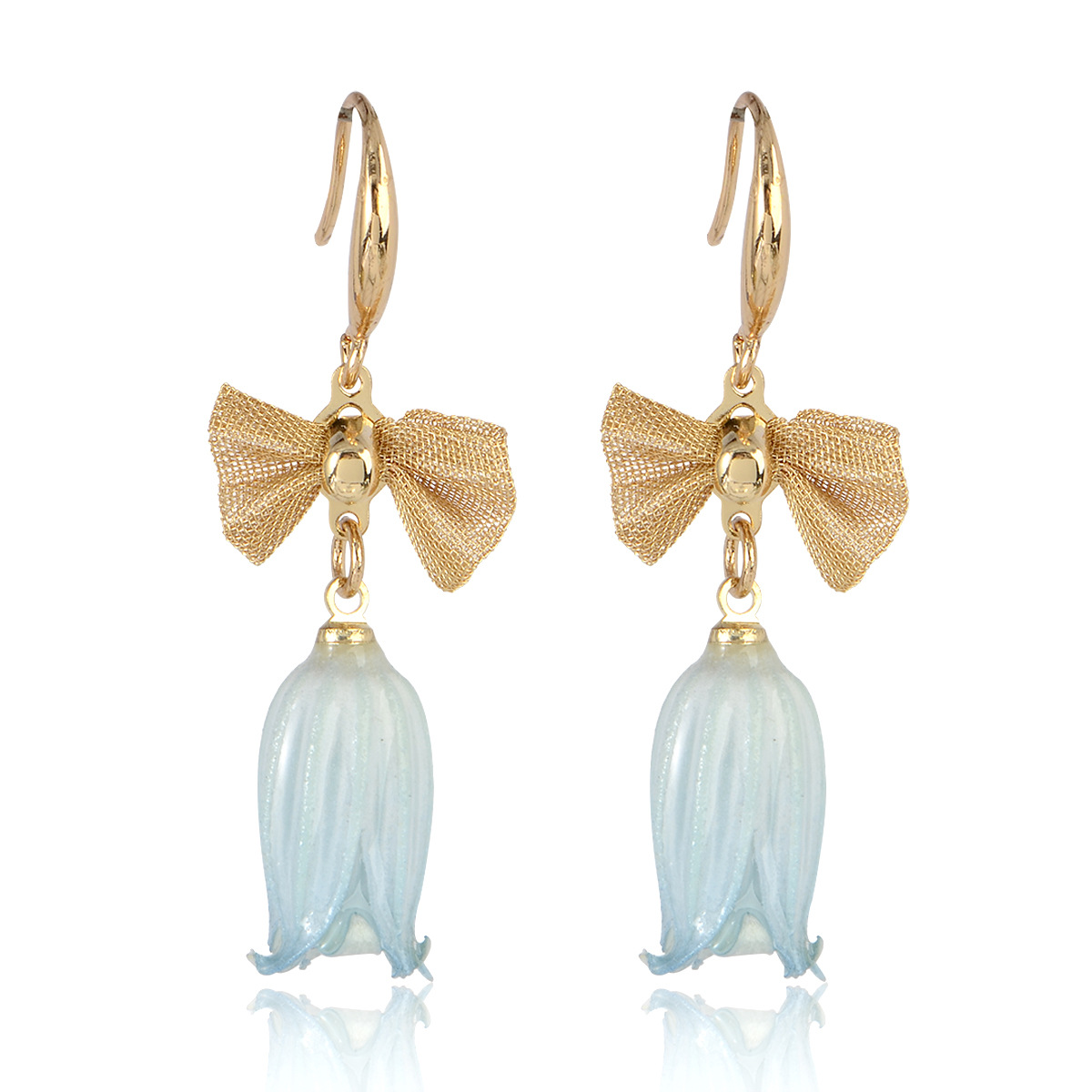 Earrings, orchid, 1 pair
