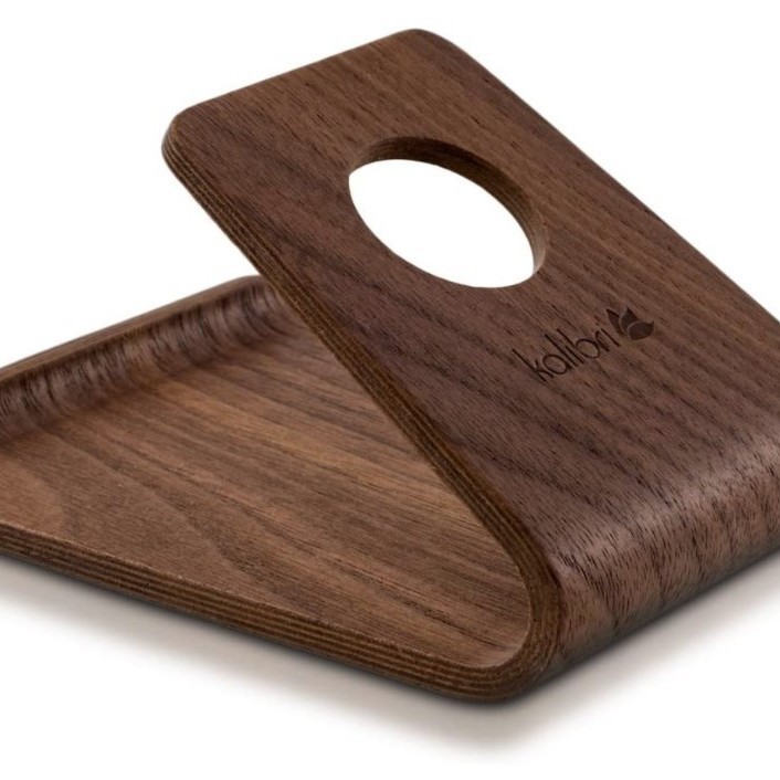 Wooden table phone holder