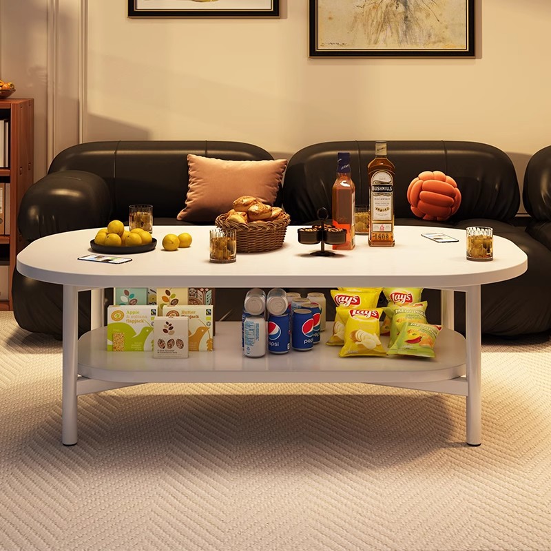 Mesa de té pequeña sala de estar doméstica de doble capa pequeña mesa de Internet popularidad de alquiler de mesa de té simple mesa de comedor doble uso