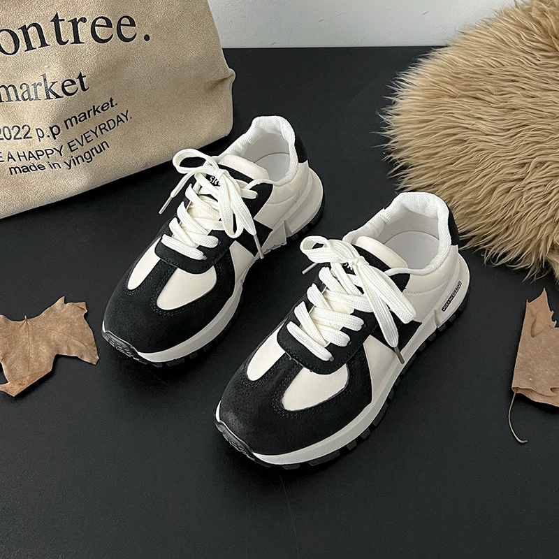 2025 новая женская обувь спортивная обувь с круглой головкой и толстой подошвой повседневная обувь для детей