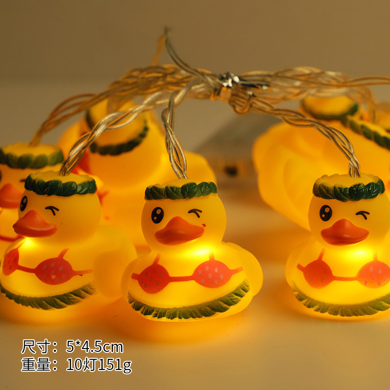 Luces LED de Navidad, luces LED de vinilo con forma de animales, luces de Navidad con forma de pato de dibujos animados, luces de Navidad de Amazon, luces decorativas navideñas