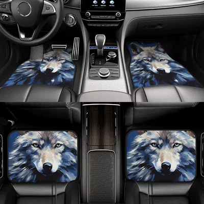 Avtomobil döşəmə paspasları, Cross-border Hair - wolf-king-8-3344cm-two-piece-pack