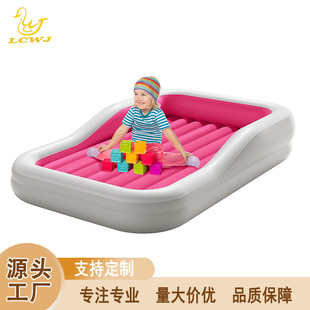 Liceng Customized 2-in-1 Inflatable Toddler Bed Indoor Flocking Children's Bed Anti-Fall Guardrail Bed Foldable Sleeping Mat