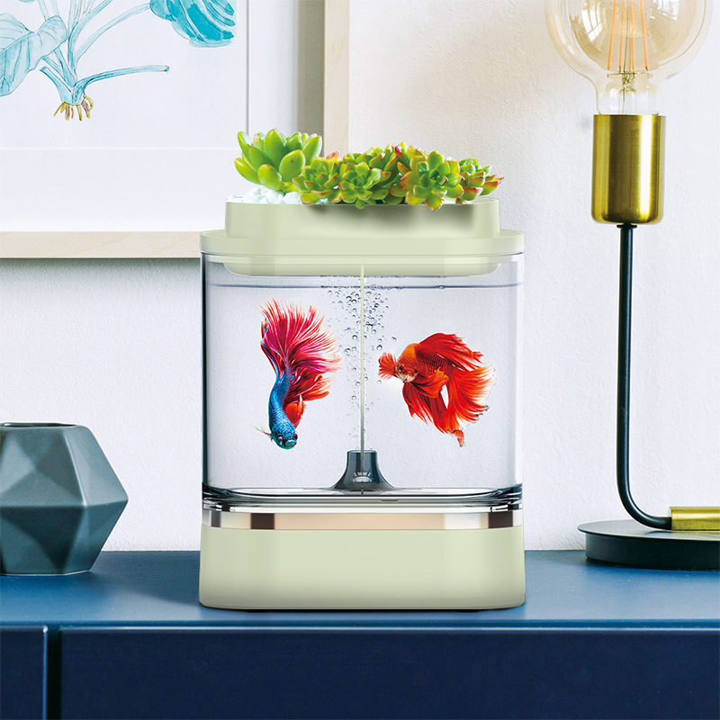 Xiaomi painting geometric fish tank mini lazy desktop fish tank…